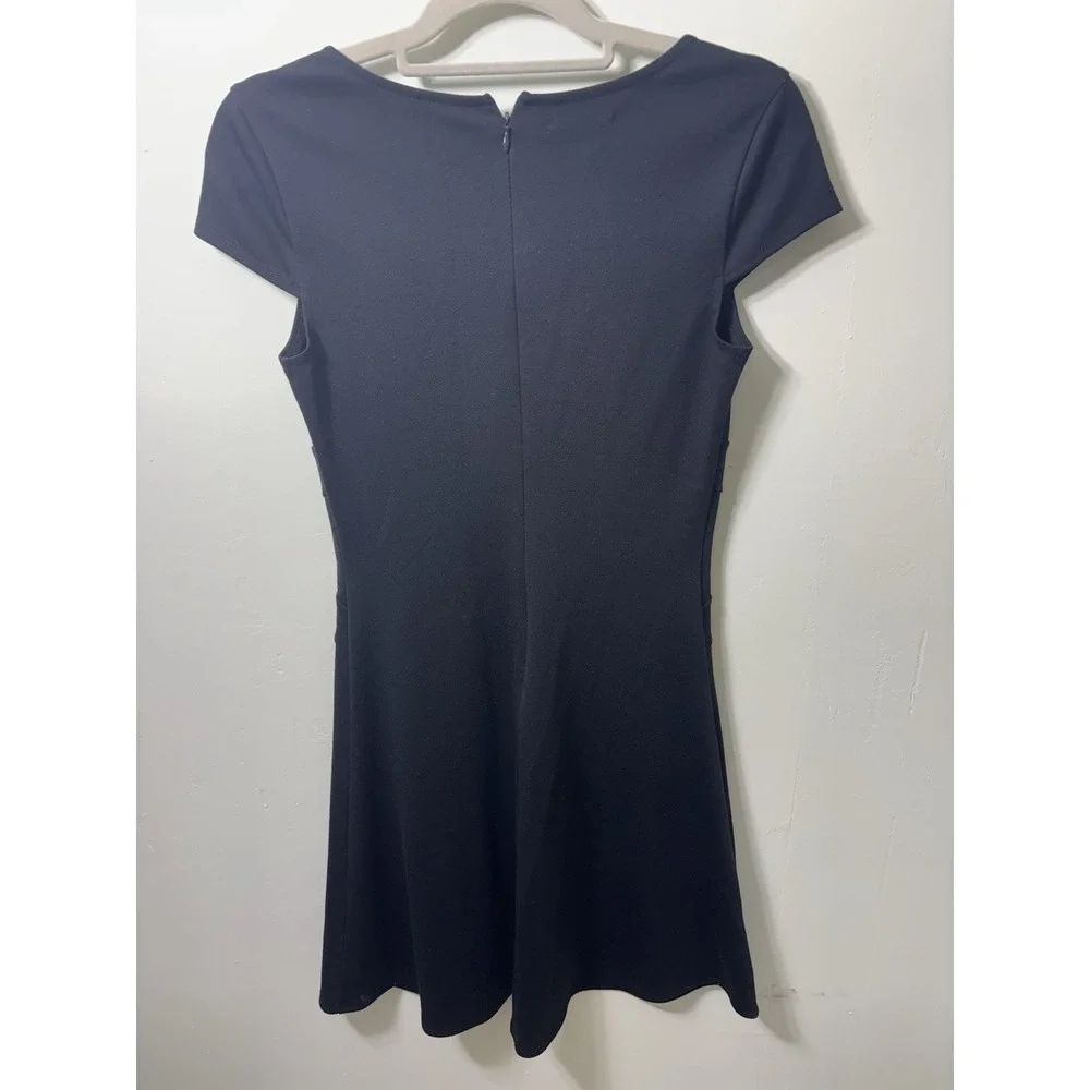 Maurices‎ Women's XS Black Cap Sleeve Fit & Flare Bandage Mini Dress